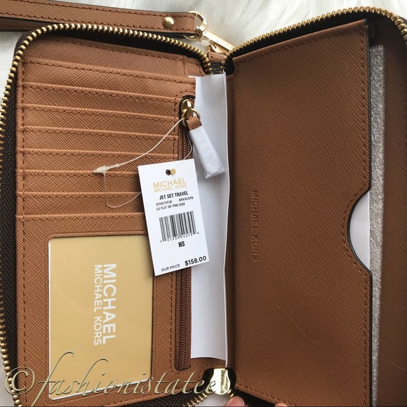 NWT Michael Kors Brown Large phone case wallet - Picture 5 of 8